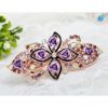 Fashion Rose Hair Accessories Bling Crystal Hair Decoration-Purple A2