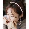 Fashion Hairpin with Beautiful False Tassel Earring Headbands Hair Accessories-Pink