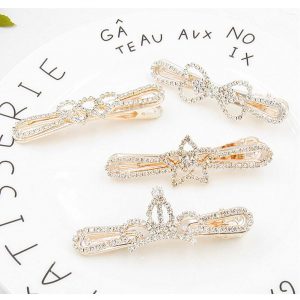 Set of 3 Rhinestone Hair Clips Hairpin Wedding Hair Barrettes Bridal, NO.2