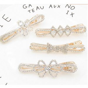 Set of 3 Rhinestone Hair Clips Hairpin Wedding Hair Barrettes Bridal, NO.8