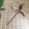 Handmade Carved Green Sandalwood Hair Stick Hairpin, Lily