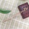 Elegant Handmade Carved Peach Wood Hair Stick Hairpin, Plum Flower