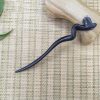 Vintage Handmade Carved Ebony Hair Stick Hairpin, China's Ruyi