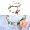 Handmade Artificial Flower Headdress, Hair Wreath for Bride and Bridesmaid