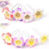 5 PCS. Beautiful Artificial Flower Hair Decoration Hair Pin Clip For Ladies, Pink