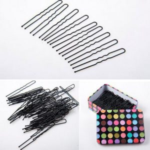 Iron Boxed Black U-shaped Hairpin Pins Slides Hair Clips Grips Clamps Salon Hairdressing Hairpin, I