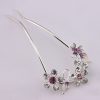 U-shaped Hairpin,Retro Women Girls Rhinestone Hair Pin Hair Stick#A