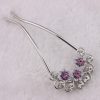 U-shaped Hairpin,Retro Women Girls Rhinestone Hair Pin Hair Stick