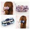 Elegant Flower Hair Clips Handmade Spring Clip Hair Decor Clip For Ladies, Light Purple