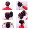 Elegant Soft Human Hair Bun Extension Scrunchies For Ladies