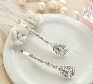 Elegant Rhinestone Decorative Hair Pins Clips Bobby Pins