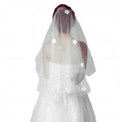 Bride White Wedding Veil/Church Wedding Veils/Elegant Headwear-A