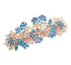 New Popular Fashion Hair Accessories Bling Crystal Hair Decoration-Blue