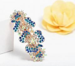 New Popular Fashion Hair Accessories Bling Crystal Hair Decoration-Blue