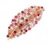 Popular Fashion Hair Accessories Rhinestone Leaves Hair Decoration-Multicolor