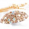 Fashion High-grade Hair Accessories Bling Rhinestone Hair Decoration-Champagne