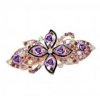 Fashion Rose Hair Accessories Bling Crystal Hair Decoration-Purple A2