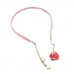 Fashion Hairpin with False Sweet Earring Headbands Hair Accessories-Pink