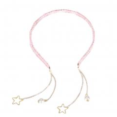 Fashion Hairpin with Beautiful False Star Tassel Earring Headbands-Pink