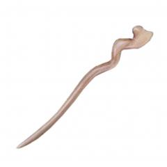 Elegant Handmade Carved Peach Wood Hair Stick Hairpin, China's Ruyi