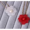Red Rhinestone Hairpin U-shaped Clip Hair Hoop Married Bride Wedding Jewelry