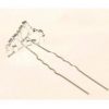 Rhinestone Hairpin U-shaped Clip Hair Hoop Bride Wedding Jewelry White