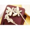 6PCS Rhinestone Hairpin U-shaped Clip Hair Hoop Bride Wedding Jewelry White
