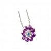 6PCS Rhinestone Hairpin U-shaped Clip Hair Hoop Bride Wedding Jewelry Purple