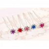 6PCS Rhinestone Hairpin U-shaped Clip Hair Hoop Bride Wedding Jewelry Blue