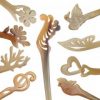 Cute Natural Horn Handmade Carved Chinese Hair Sticks For Ladies, No.1