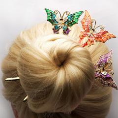 Ladies Beautiful Hair Sticks Classical Retro Butterfly Shape, No.3