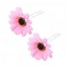 Ladies Beautiful Artificial Flower Hair Pin Clip Hair Ornaments, Pink Flower