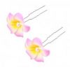 5 PCS. Ladies Beautiful Artificial Flower Hair Decoration Hair Pin Clip, Pink