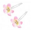 5 PCS. Beautiful Artificial Flower Hair Decoration Hair Pin Clip For Ladies, Pink