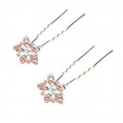 10 PCS. Beautiful Rhinestone Flower Hair Decoration Hair Pin Clip For Ladies