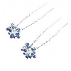 10 PCS. Beautiful Rhinestone Flower Hair Decoration Hair Pin Clip For Ladies