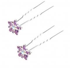 10 PCS. Beautiful Rhinestone Flower Hair Decoration Hair Pin Clip For Ladies