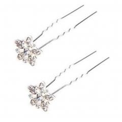 10 PCS. Beautiful Rhinestone Flower Hair Decoration Hair Pin Clip For Ladies