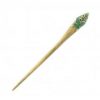 Classic Sandalwood Hair Sticks Hair Accessories Long Hair Decor, Green Rhinestones