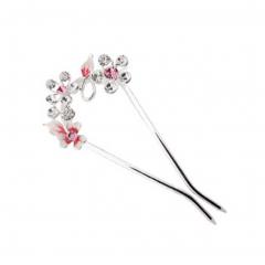 U-shaped Hairpin,Retro Women Girls Rhinestone Hair Pin Hair Stick