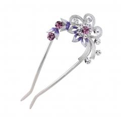 U-shaped Hairpin,Retro Women Girls Rhinestone Hair Pin Hair Stick