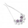 U-shaped Hairpin,Retro Women Girls Rhinestone Hair Pin Hair Stick