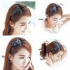 Classical Fashionable Women's Hair Hoop Band Headband With Flowers, Black