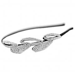 Girls Fashion Classy Luxury Diamond Headband Hairband Hair Accessories, White