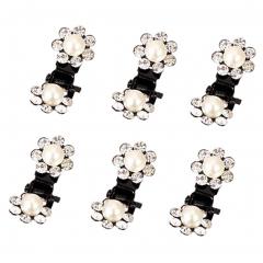 Beautiful Bridal Hair Accessory Mini Hair Clips Hairpin Crystal Hair Grip White