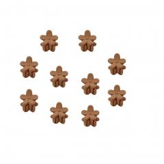 10pcs Baby Girl Hair Bangs Mini Hair Claw Clips Hair Pin Flower Khaki