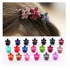 10pcs Baby Girl Hair Bangs Mini Hair Claw Clips Hair Pin Flower Khaki
