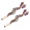 2PCS Girls Luxury Hair Clip Barrettes Hair Styling Clips Hair Accessories Purple