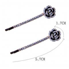 Pair of Girls Luxury Hair Clips Barrettes Hair Styling Hair Accessories, Rose