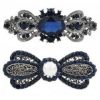 Classy Luxury Diamond Fashionable Lady Hair Clips With Crystal Royal Blue B